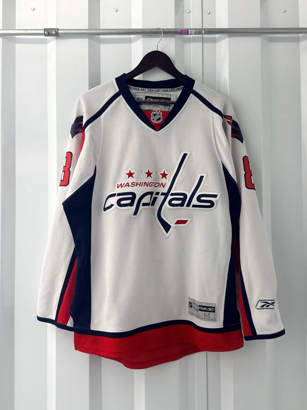 Washington Capitals Alexander Ovechkin #8 Reebok White Premier NHL Hockey Jersey